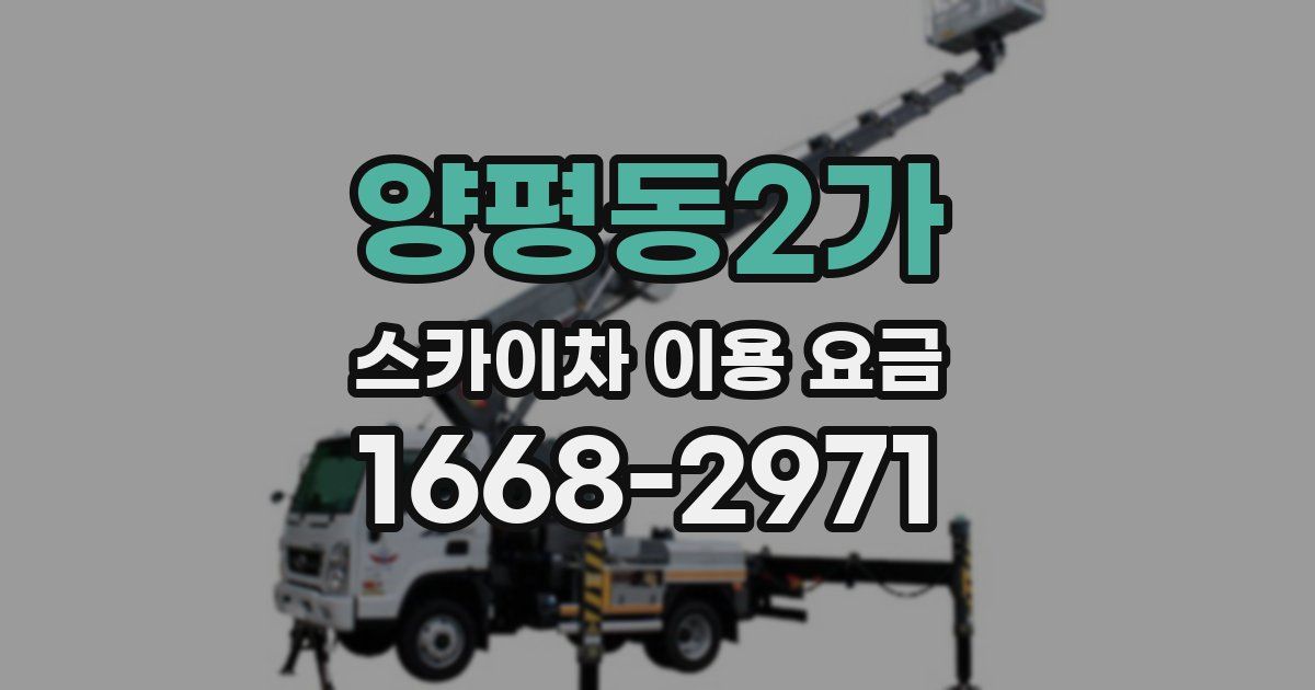 양평동2가 스카이차 이용 요금