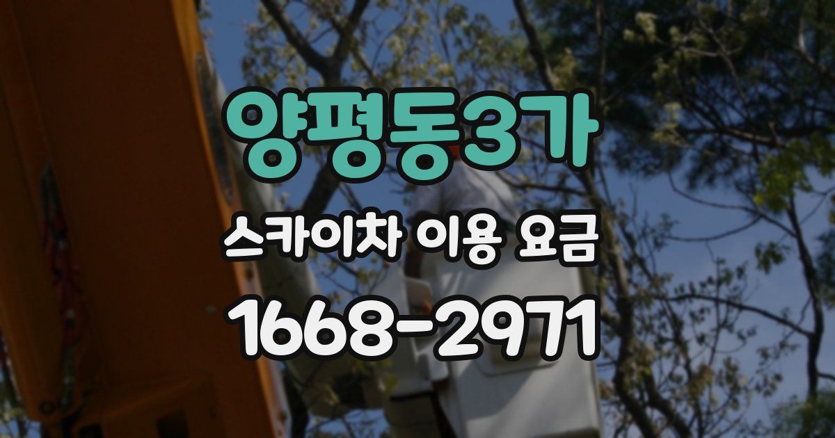 양평동3가 스카이차 이용 요금