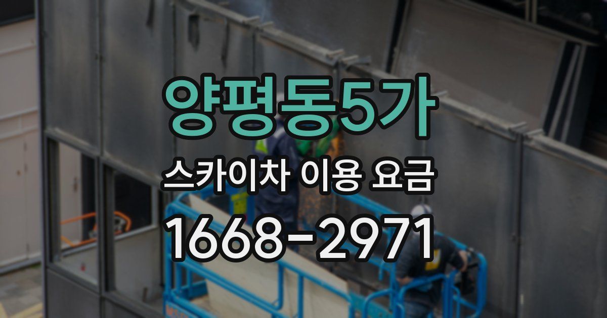 양평동5가 스카이차 이용 요금