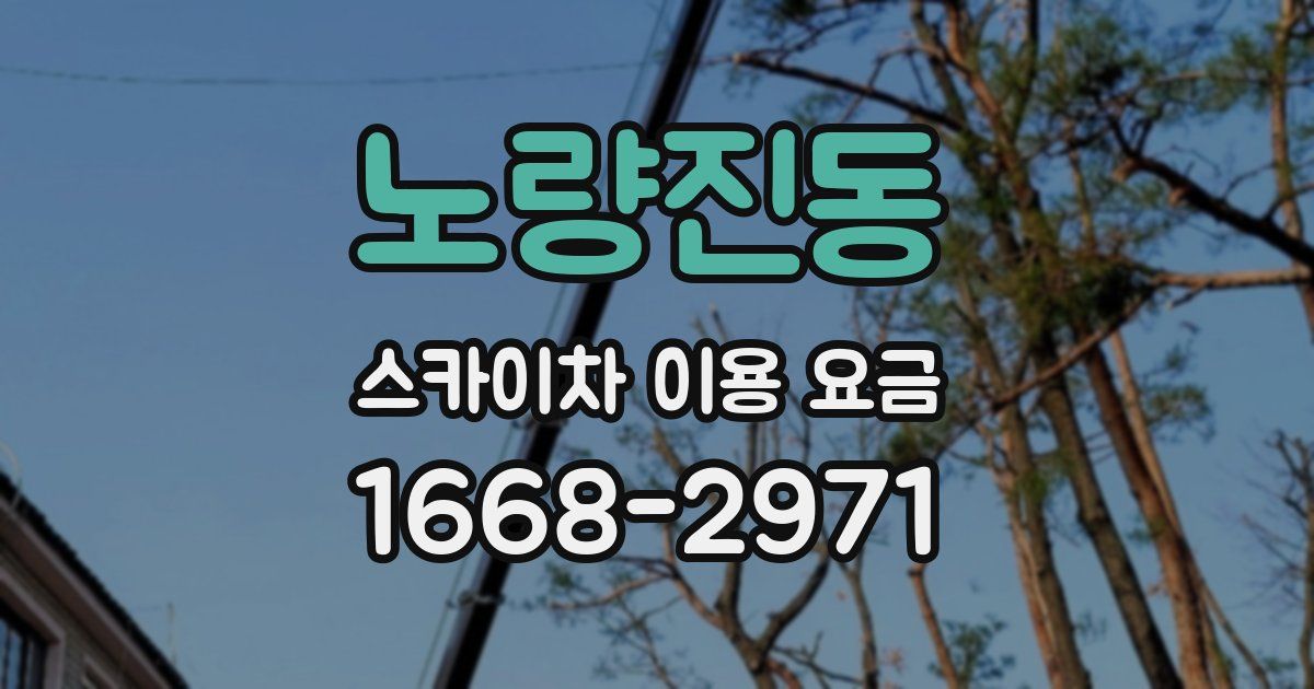 노량진동 스카이차 이용 요금