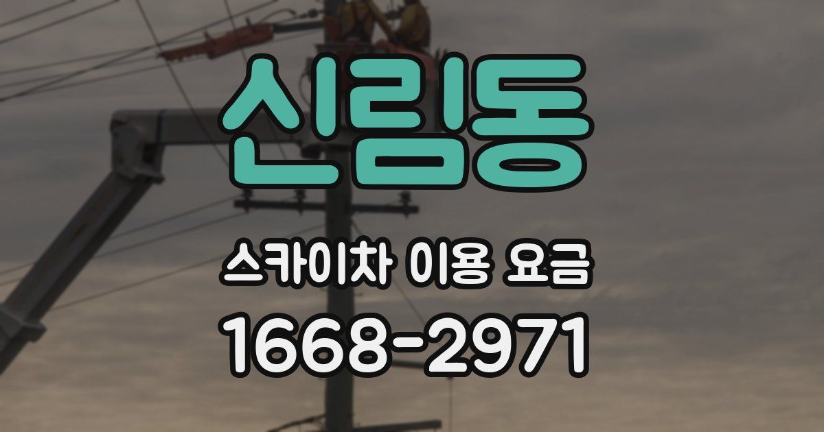 신림동 스카이차 이용 요금
