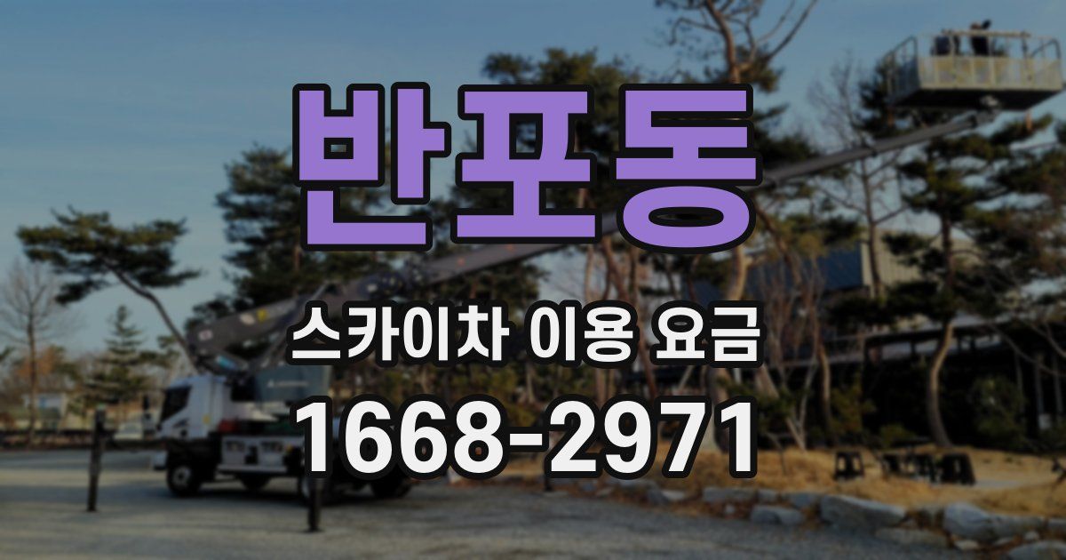 반포동 스카이차 이용 요금
