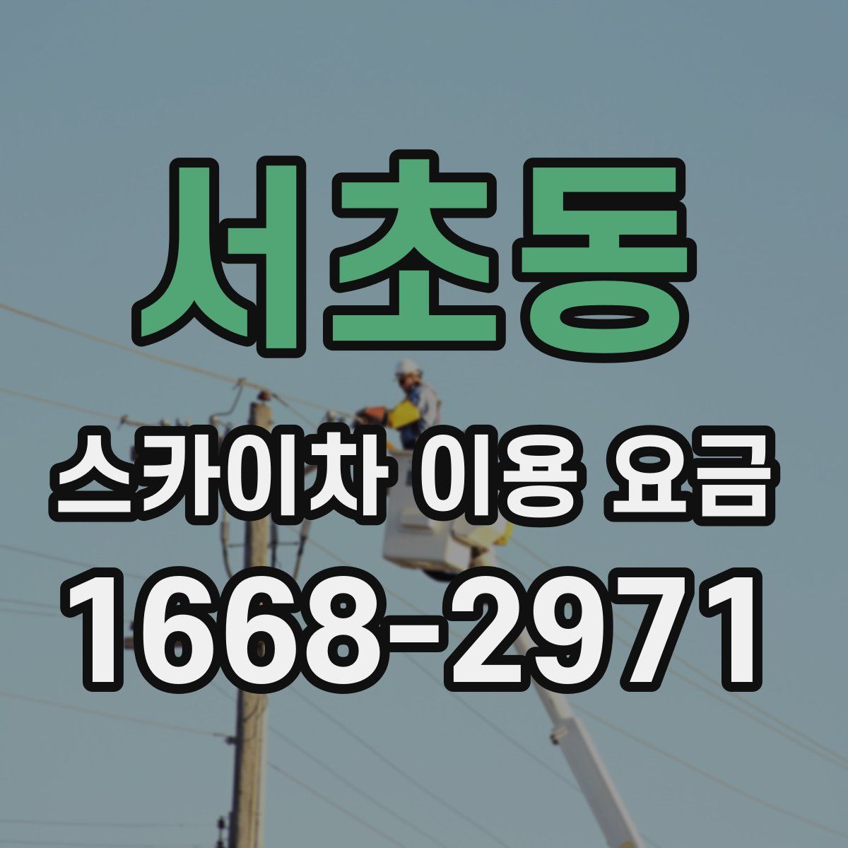 서초동 스카이차 이용 요금