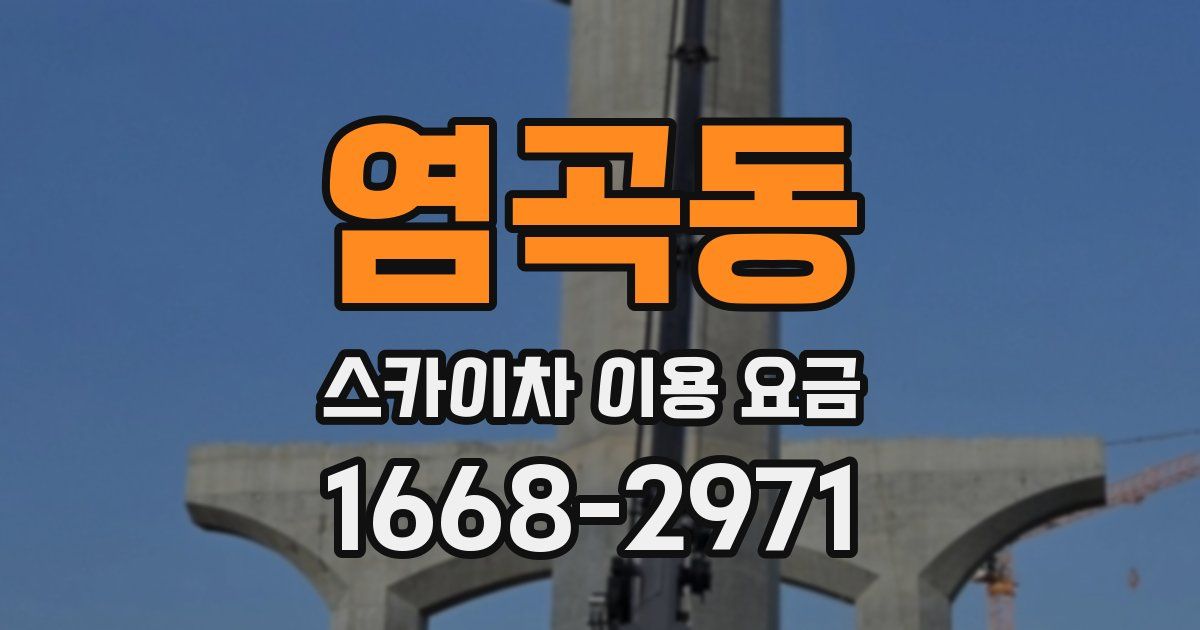 염곡동 스카이차 이용 요금