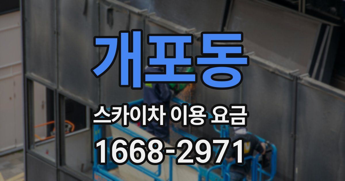 개포동 스카이차 이용 요금