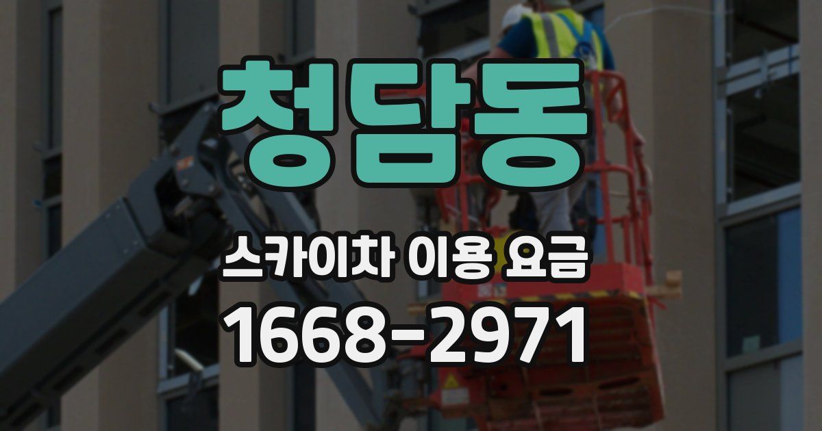 청담동 스카이차 이용 요금