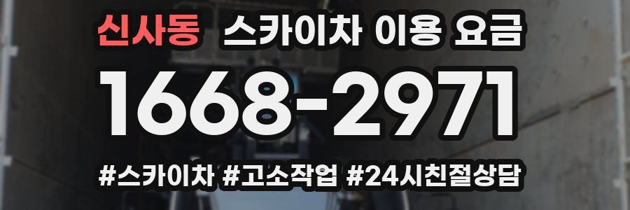 신사동 스카이차 이용 요금
