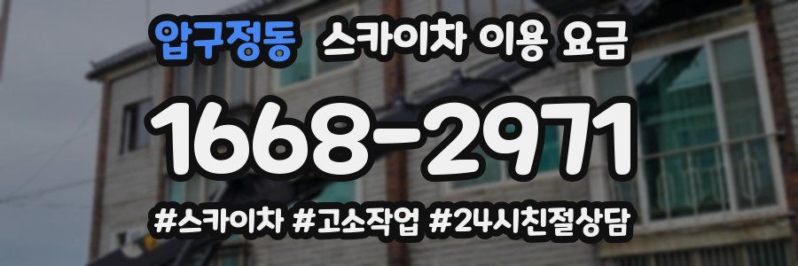 압구정동 스카이차 이용 요금
