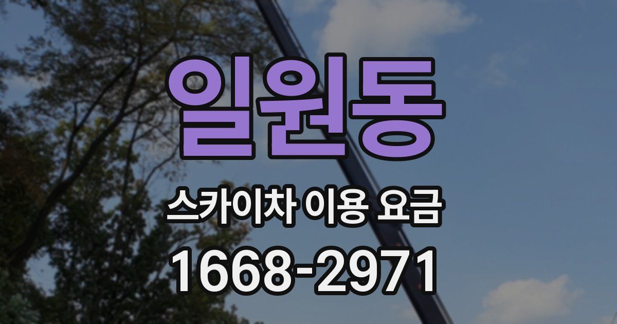 일원동 스카이차 이용 요금