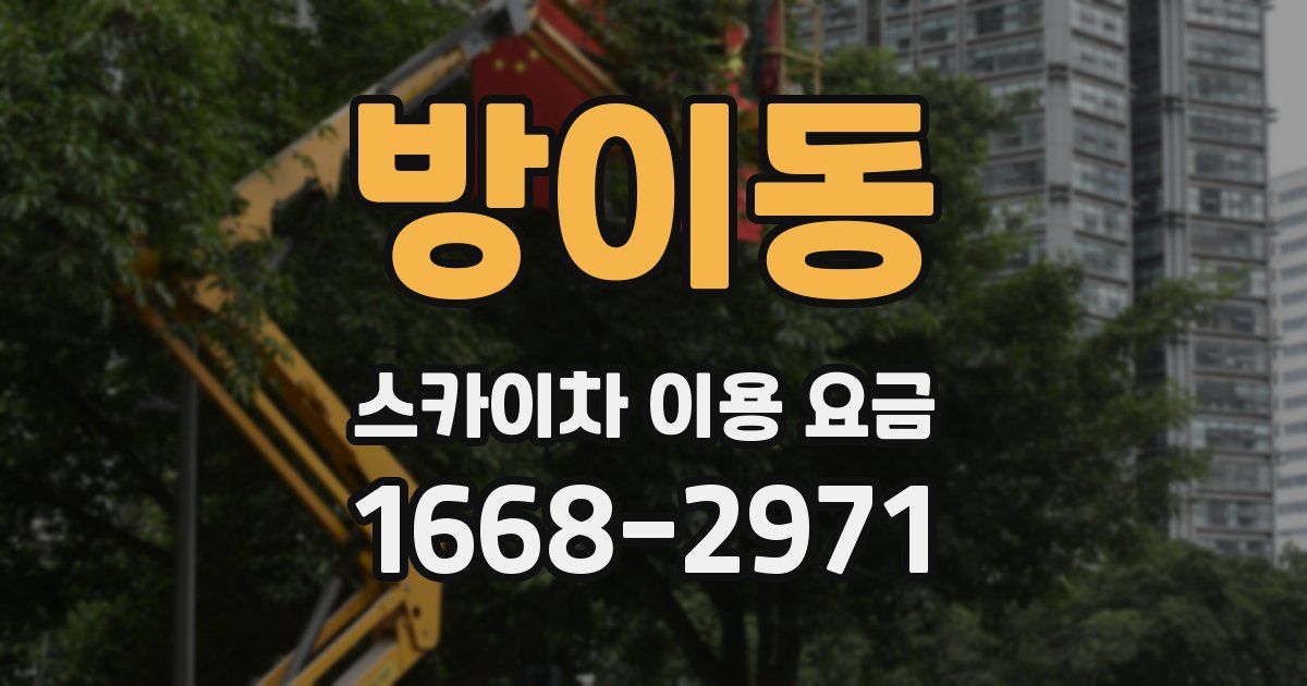 방이동 스카이차 이용 요금