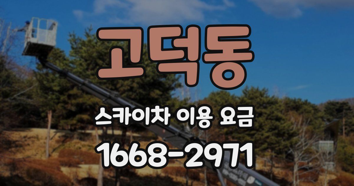 고덕동 스카이차 이용 요금
