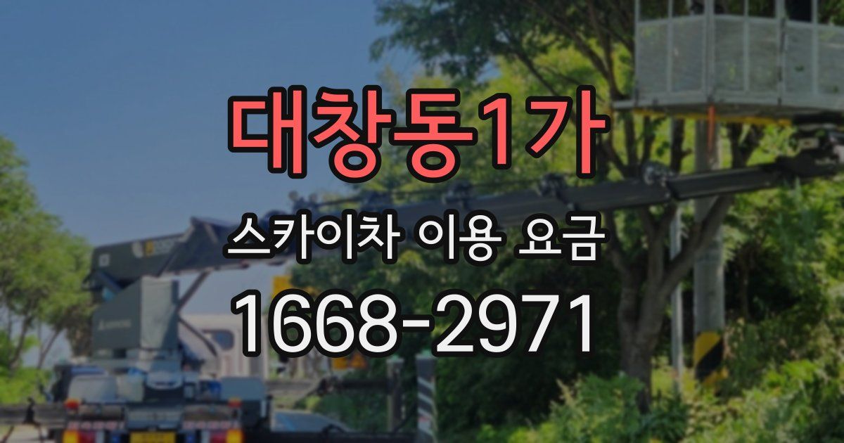 대창동1가 스카이차 이용 요금