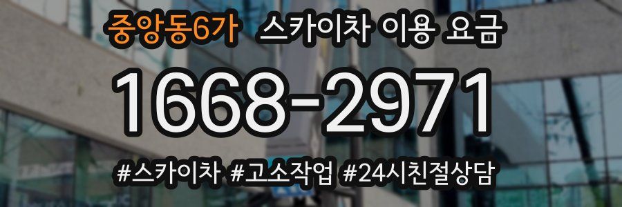 중앙동6가 스카이차 이용 요금