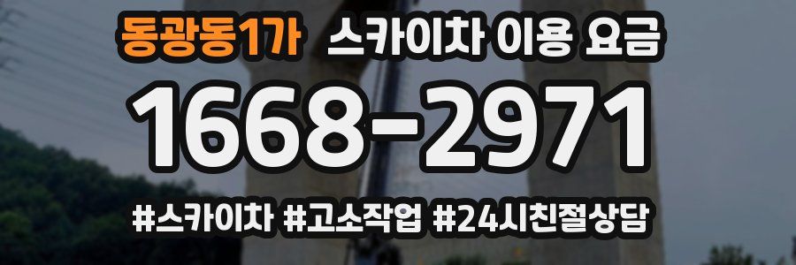 동광동1가 스카이차 이용 요금