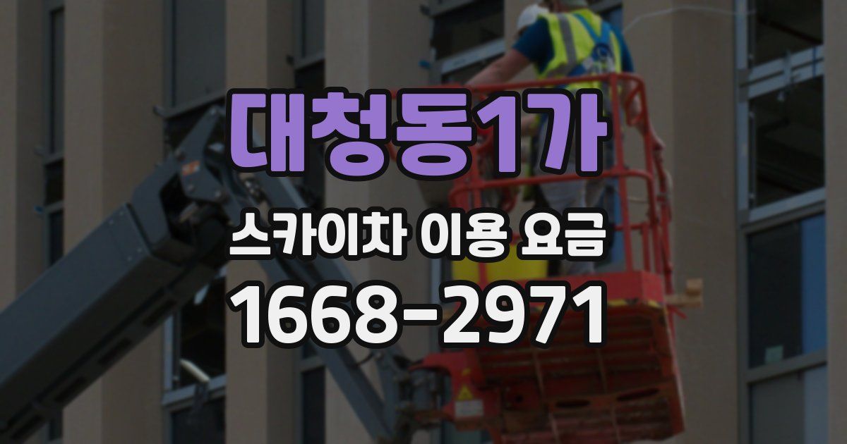 대청동1가 스카이차 이용 요금