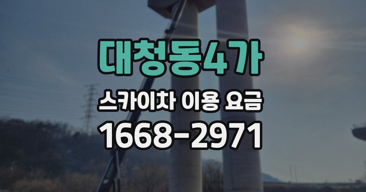 대청동4가 스카이차 이용 요금