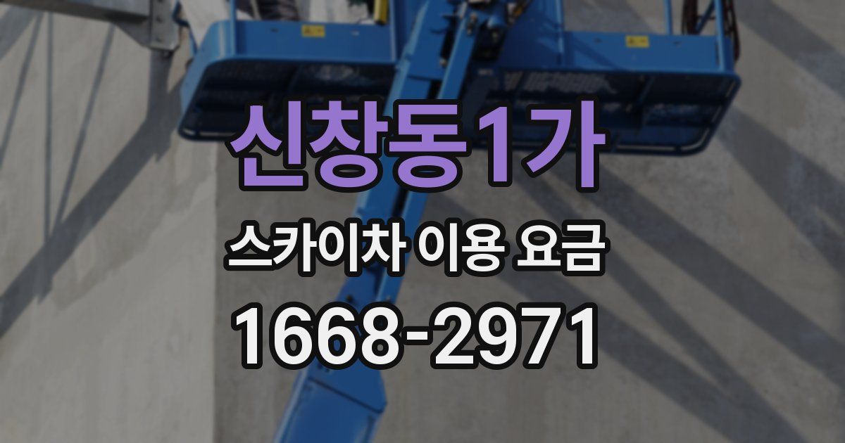 신창동1가 스카이차 이용 요금