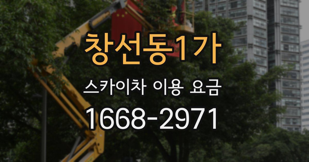 창선동1가 스카이차 이용 요금