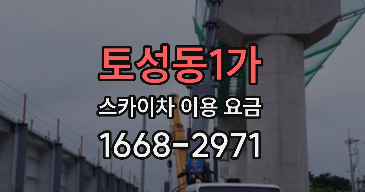 토성동1가 스카이차 이용 요금