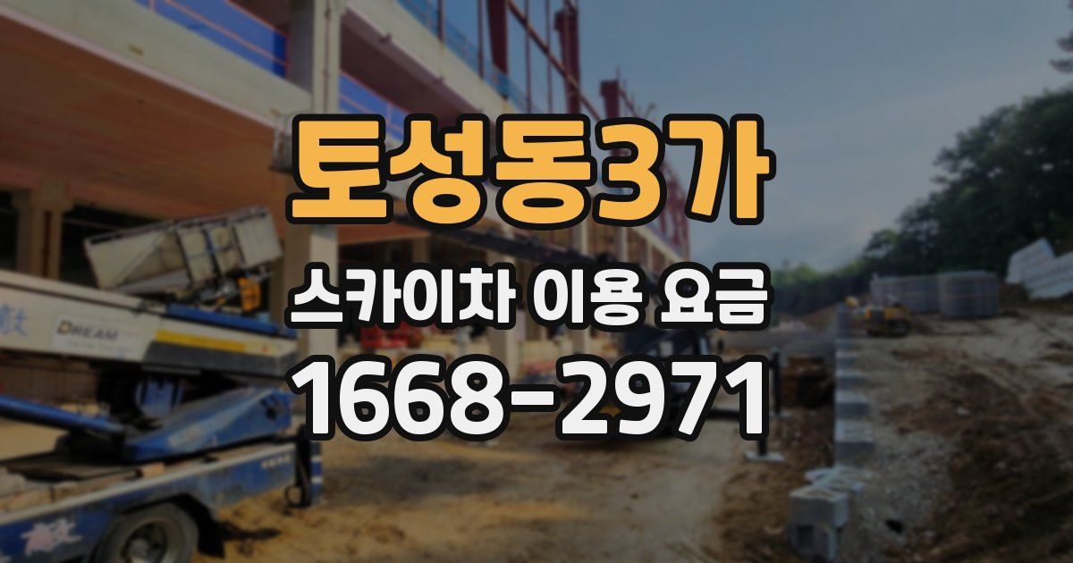 토성동3가 스카이차 이용 요금
