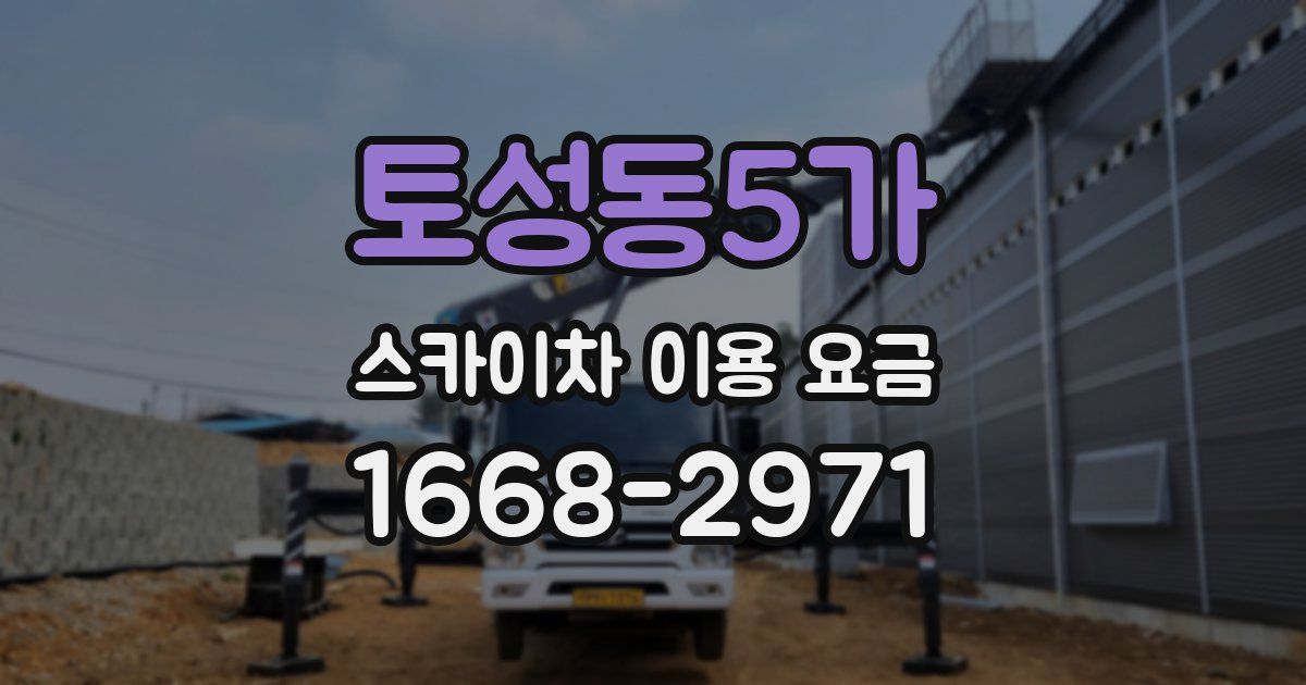 토성동5가 스카이차 이용 요금