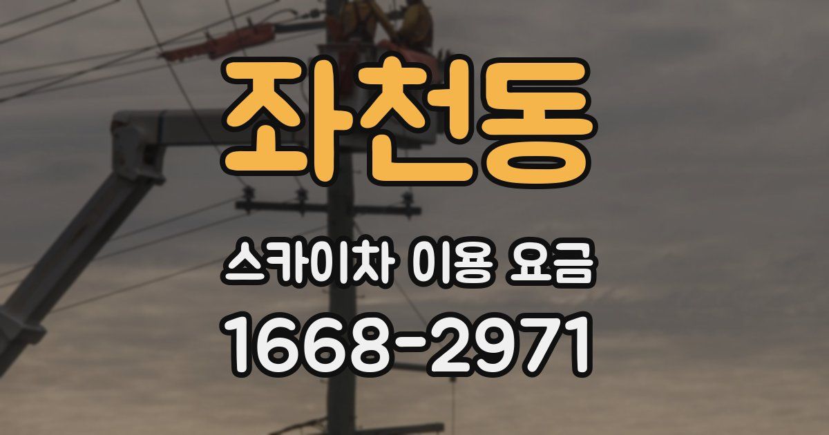 좌천동 스카이차 이용 요금