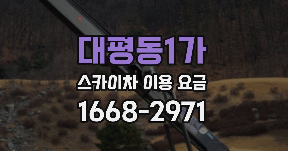 대평동1가 스카이차 이용 요금