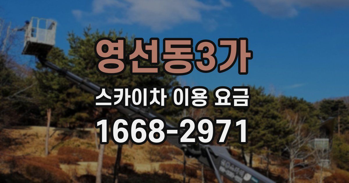 영선동3가 스카이차 이용 요금