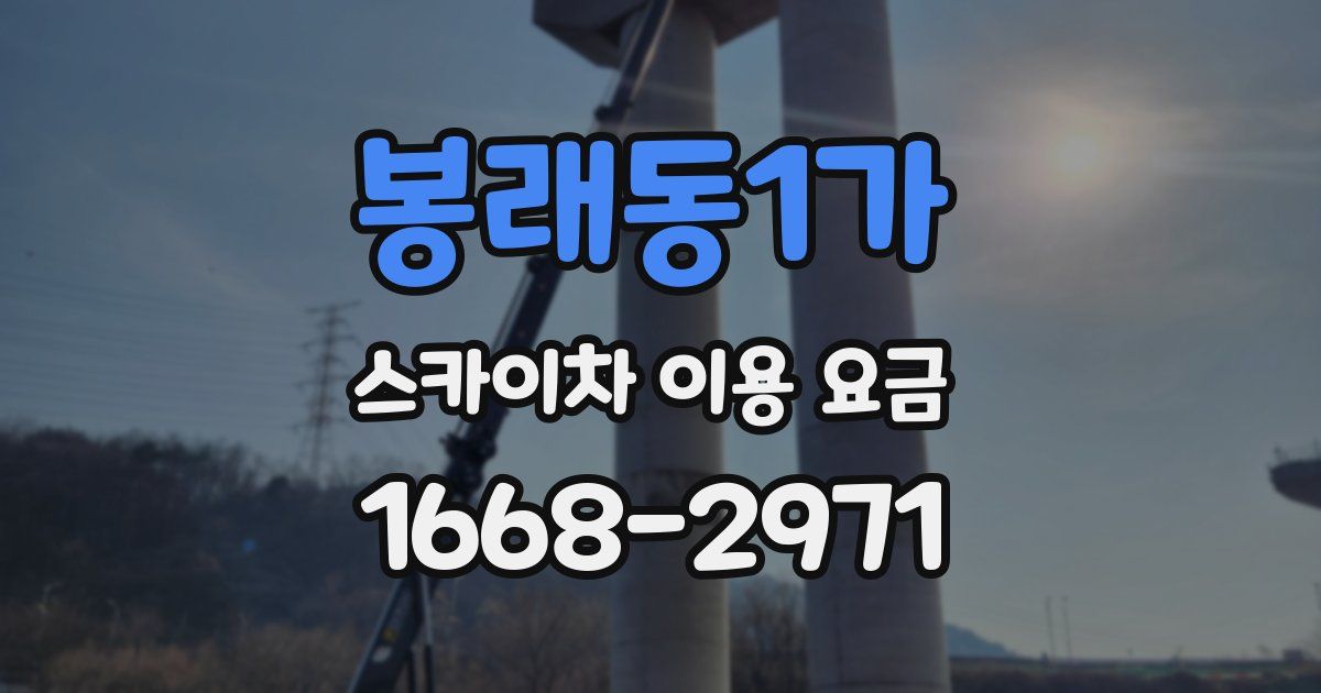 봉래동1가 스카이차 이용 요금