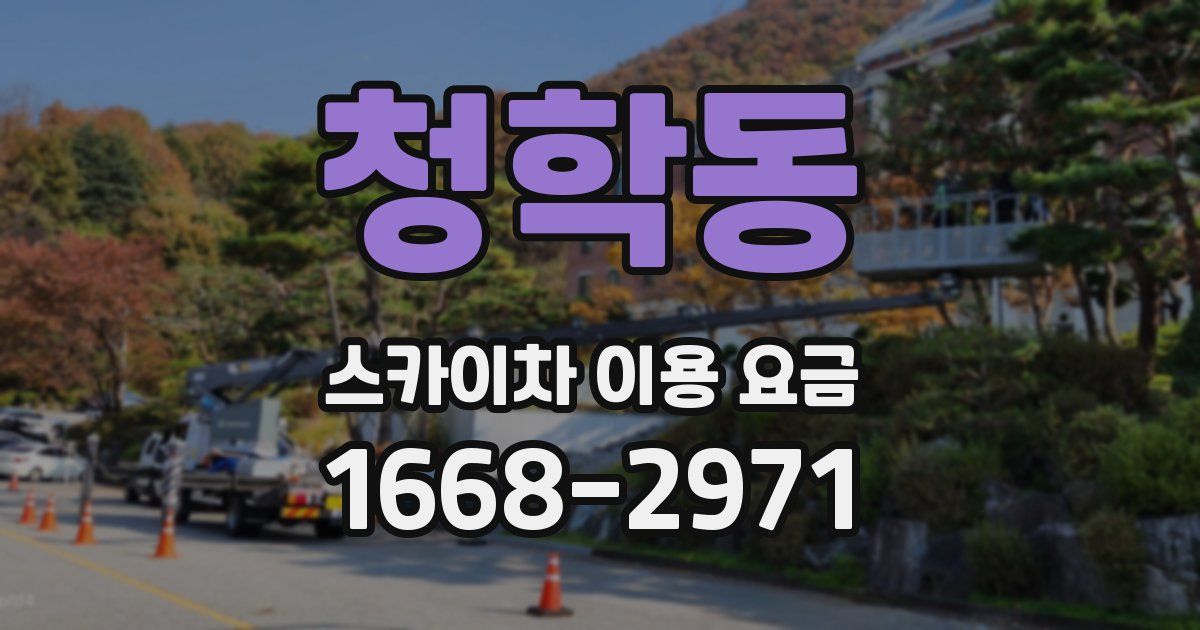 청학동 스카이차 이용 요금