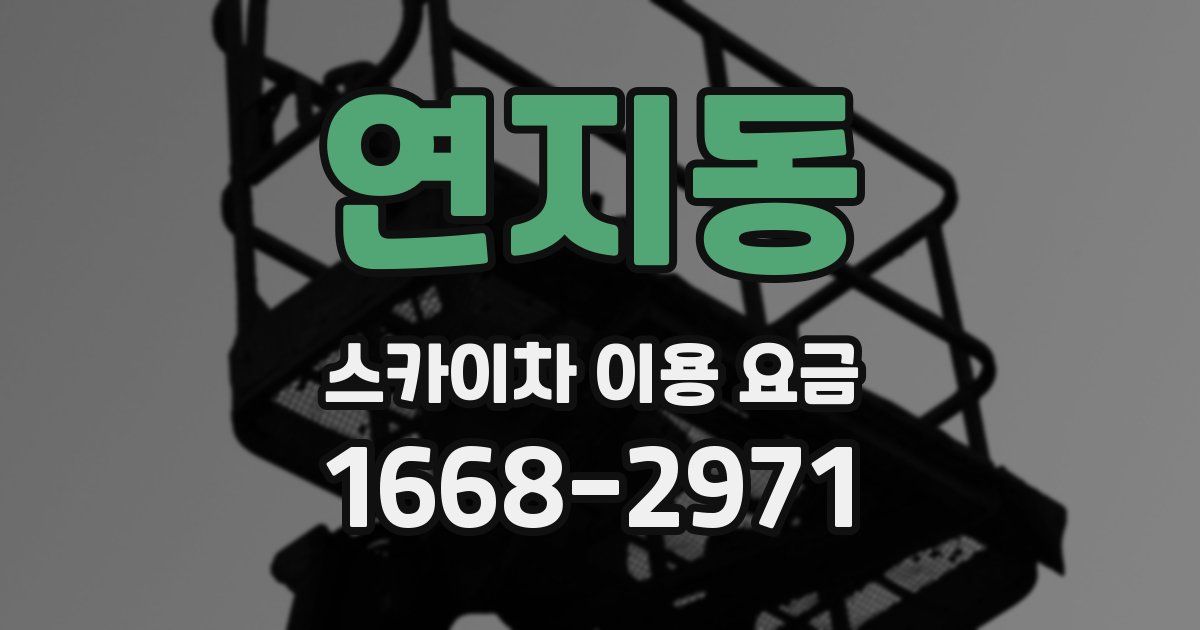 연지동 스카이차 이용 요금