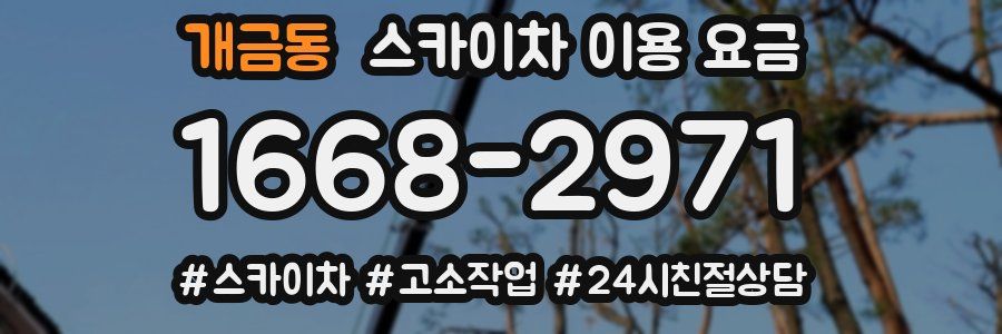 개금동 스카이차 이용 요금