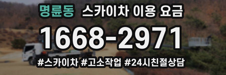 명륜동 스카이차 이용 요금