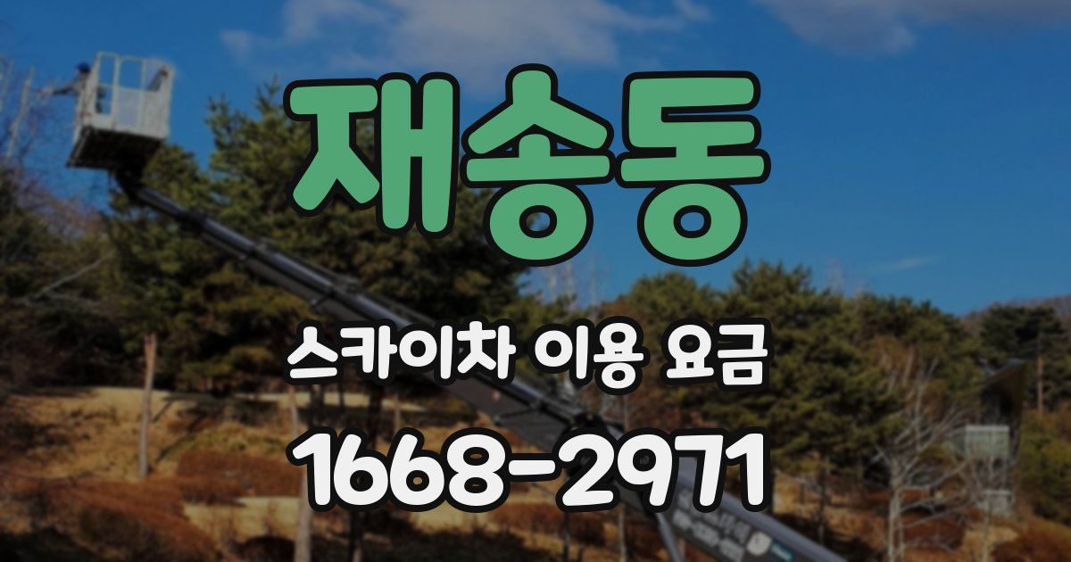 재송동 스카이차 이용 요금