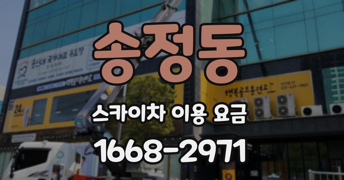 송정동 스카이차 이용 요금