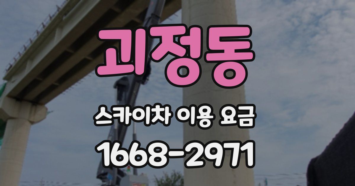 괴정동 스카이차 이용 요금