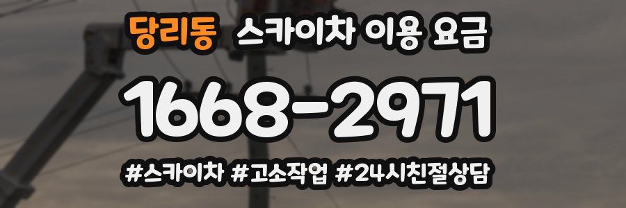 당리동 스카이차 이용 요금