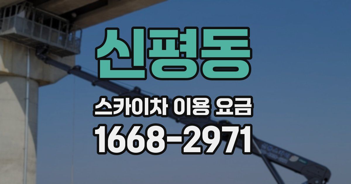 신평동 스카이차 이용 요금