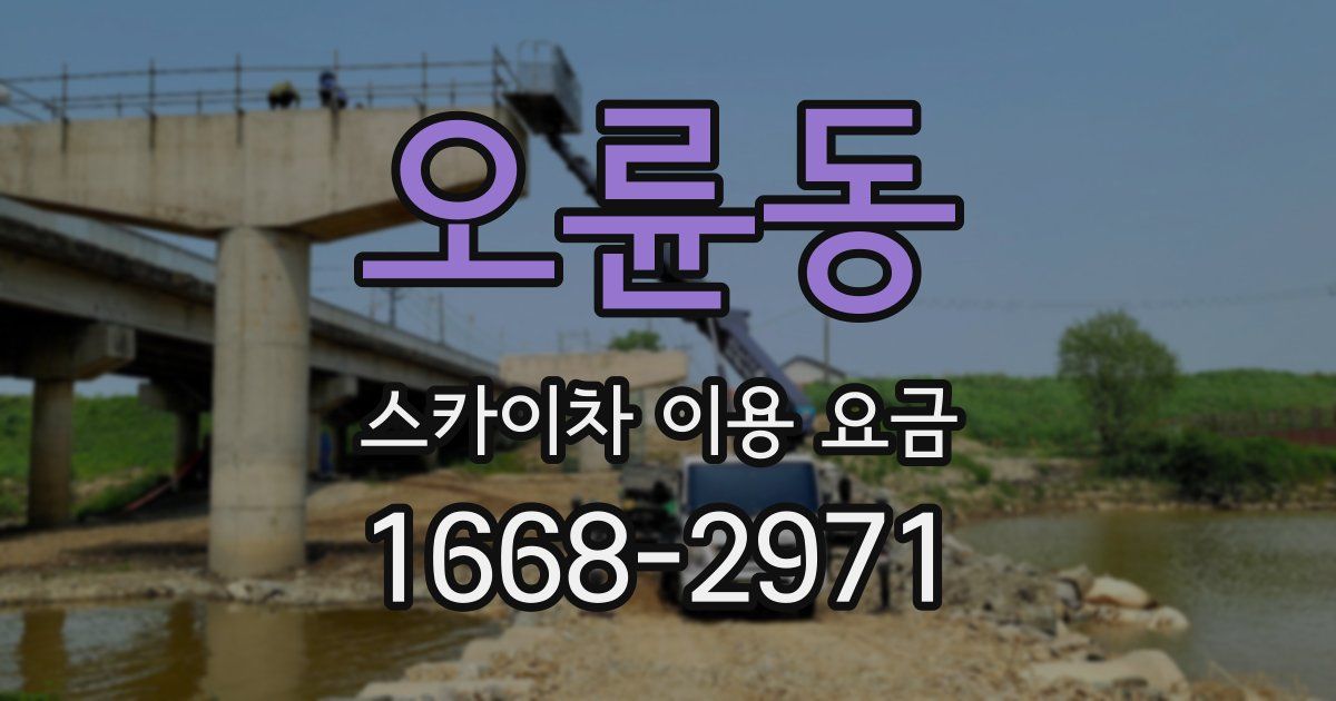 오륜동 스카이차 이용 요금
