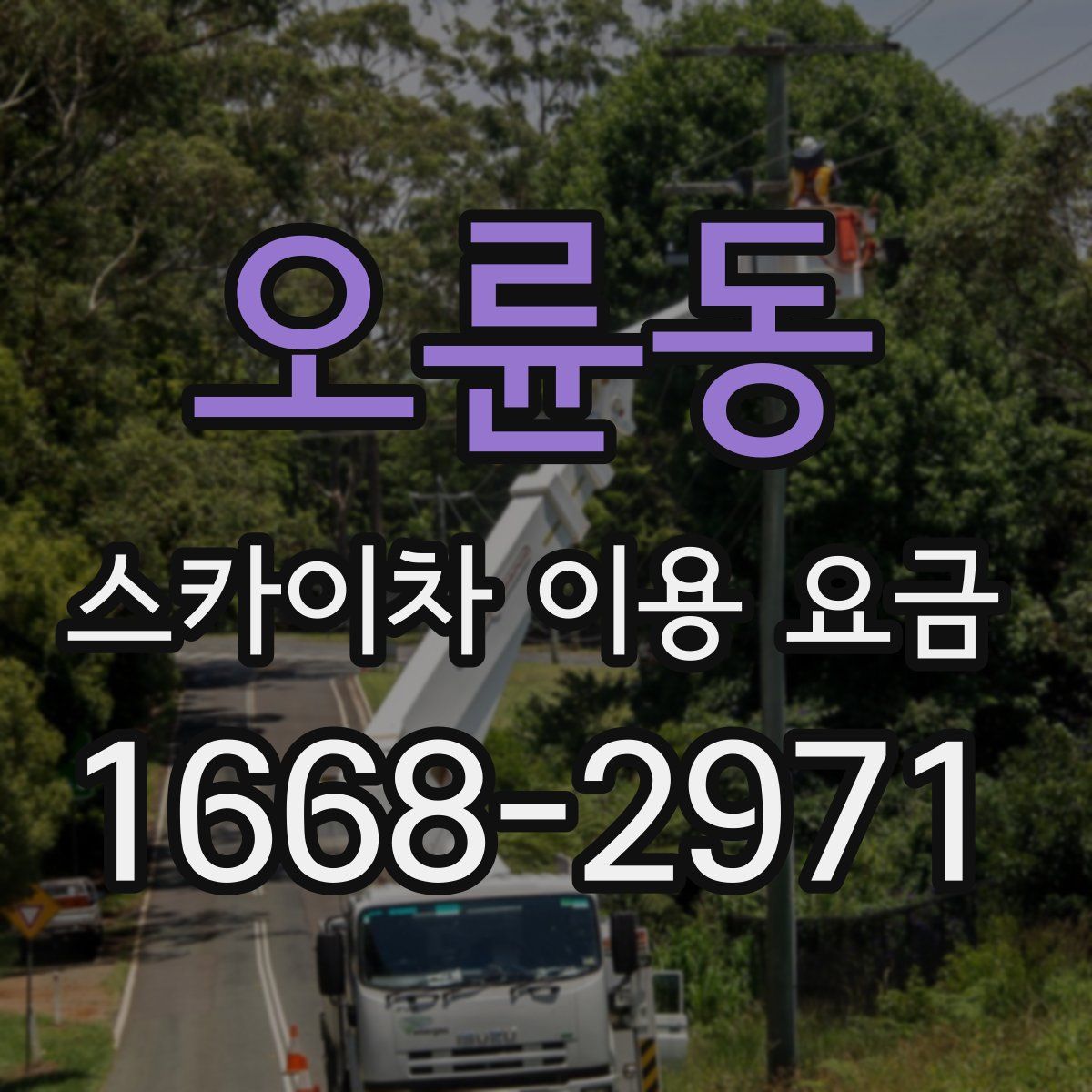 오륜동 스카이차 이용 요금