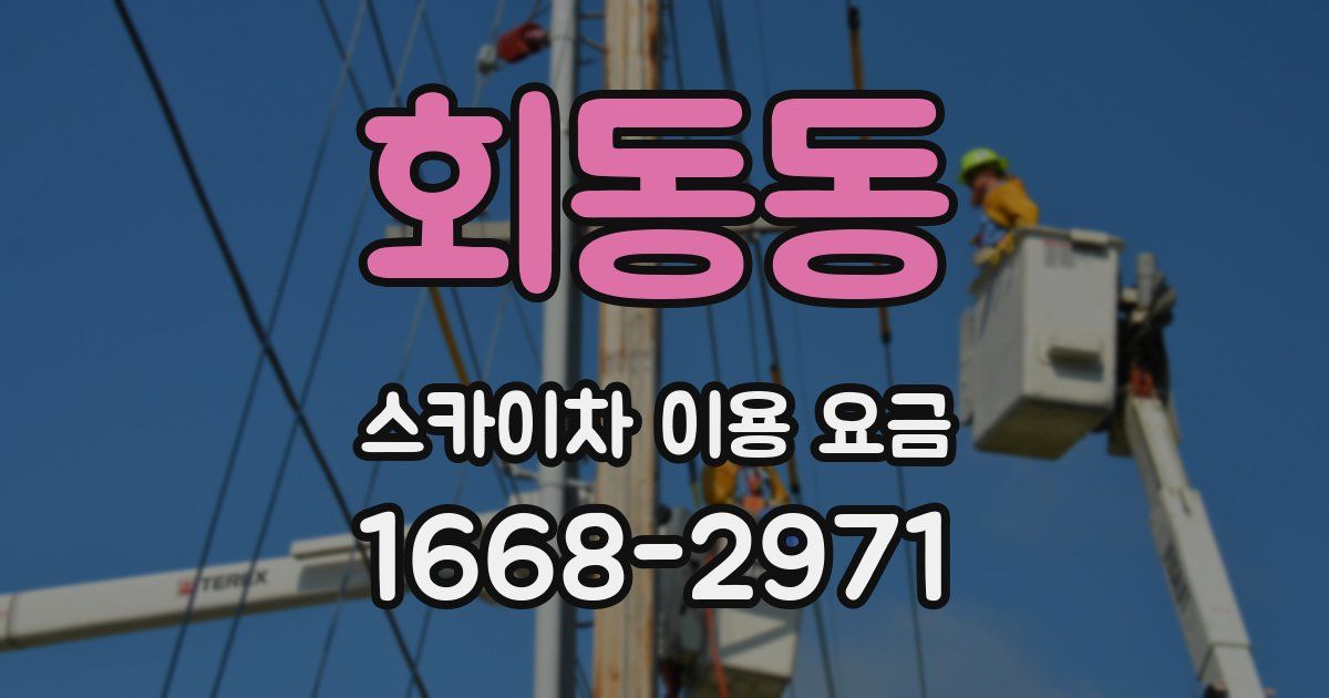 회동동 스카이차 이용 요금