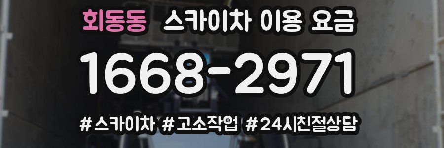 회동동 스카이차 이용 요금