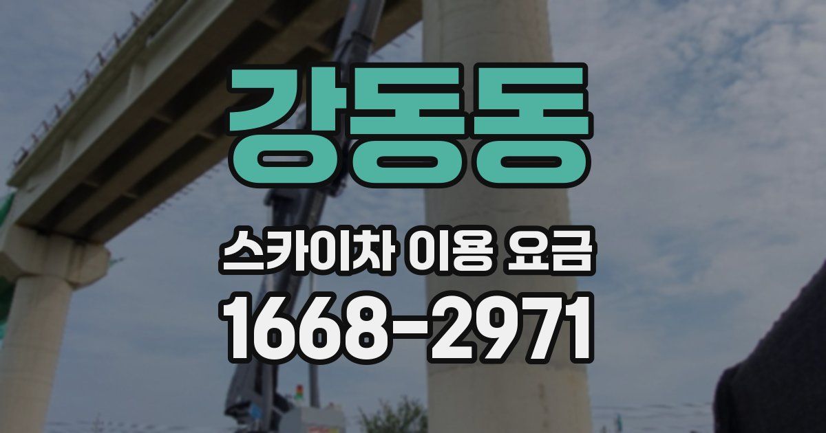 강동동 스카이차 이용 요금