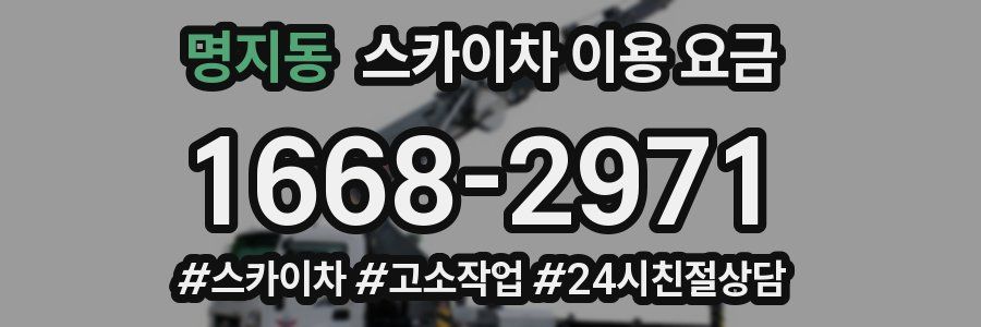 명지동 스카이차 이용 요금