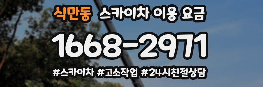 식만동 스카이차 이용 요금