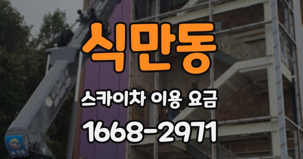 식만동 스카이차 이용 요금