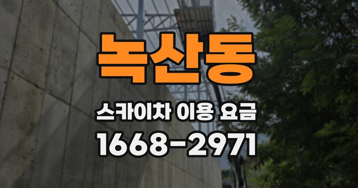 녹산동 스카이차 이용 요금