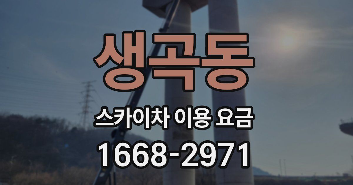 생곡동 스카이차 이용 요금