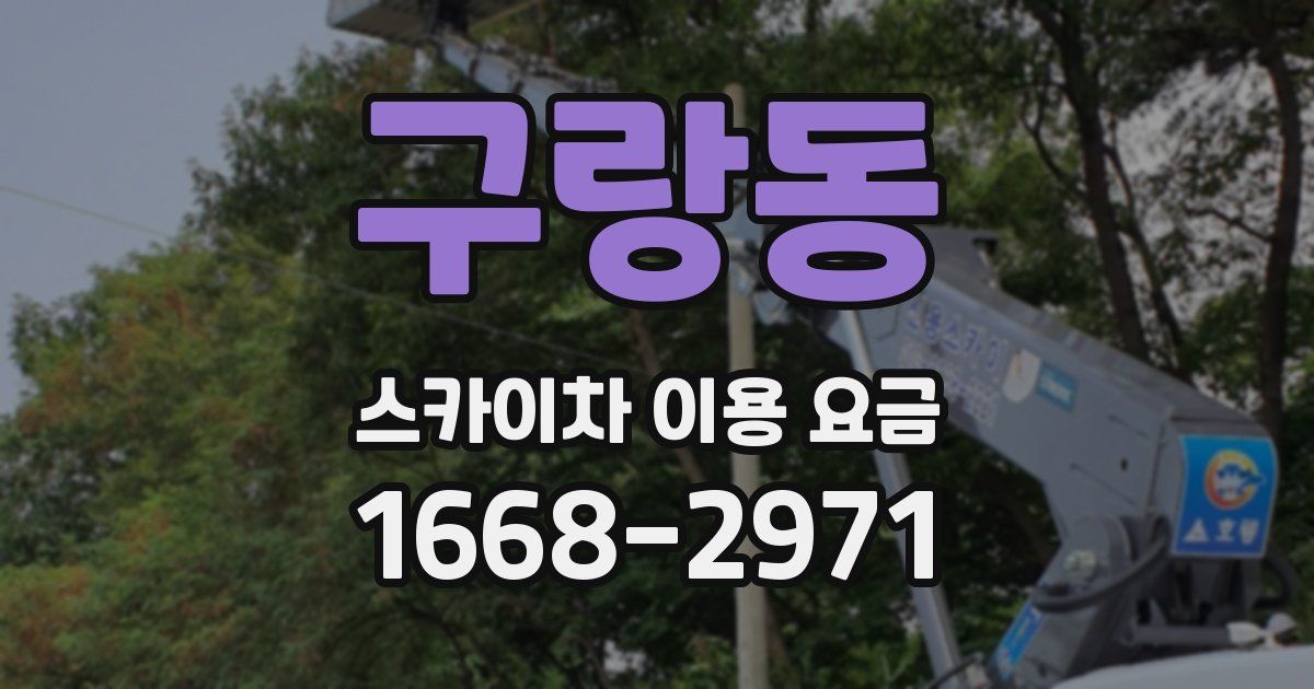 구랑동 스카이차 이용 요금
