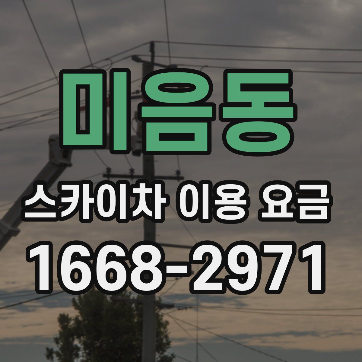미음동 스카이차 이용 요금